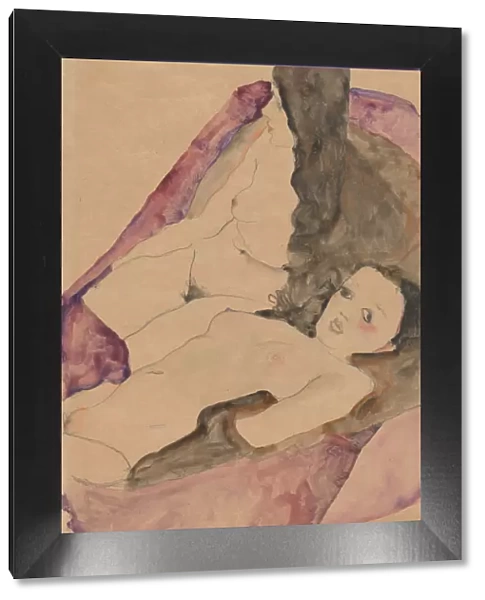 Two Reclining Nudes, 1911. Creator: Egon Schiele