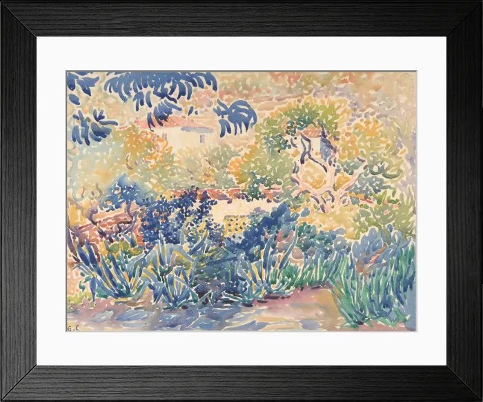 Framed Print : The Artists Garden at Saint-Clair, 1904-5. Creator: Henri-Edmond Cross Framed Print : The Artists Garden at Saint-Clair, 1904-5. Creator: Henri-Edmond Cross
