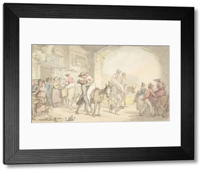 Framed Print : Pleasure of a Poste aux Anes, from Sentimental Travels, ca. 1821