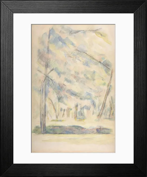 Framed Print : Landscape (recto); Sketch of rocks(?) (verso), n. d Creator: Paul Cezanne Framed Print : Landscape (recto); Sketch of rocks(?) (verso), n. d Creator: Paul Cezanne