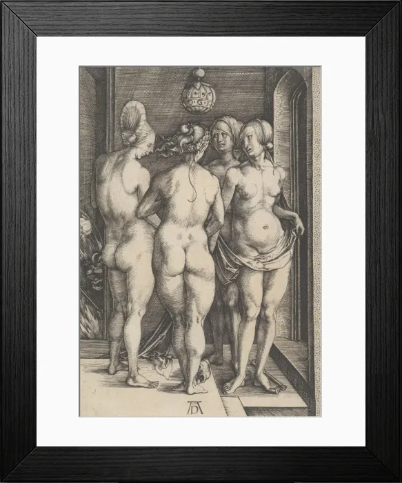 Framed Print : Four Naked Women, 1497. 1497. Creator: Albrecht Durer Framed Print : Four Naked Women, 1497. 1497. Creator: Albrecht Durer