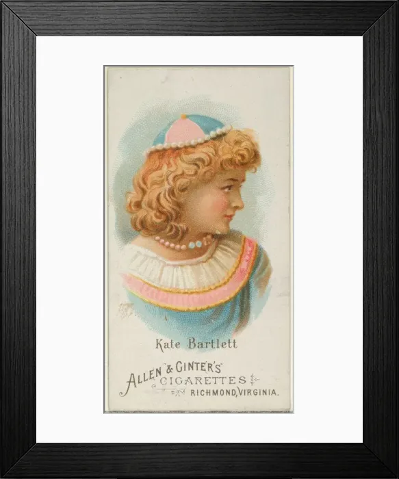 Framed Print : Kate Bartlett, from Worlds Beauties, Series 1 (N26) for Allen & Ginter Cigarettes Framed Print : Kate Bartlett, from Worlds Beauties, Series 1 (N26) for Allen & Ginter Cigarettes