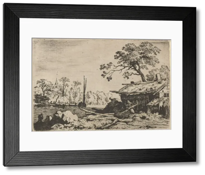 Framed Print : The Ruinous Hut, 17th century. Creator: Allart van Everdingen Framed Print : The Ruinous Hut, 17th century. Creator: Allart van Everdingen