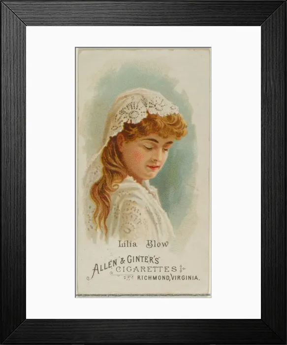 Framed Print : Lilia Blow, from Worlds Beauties, Series 1 (N26) for Allen & Ginter Cigarettes, 1888 Framed Print : Lilia Blow, from Worlds Beauties, Series 1 (N26) for Allen & Ginter Cigarettes, 1888