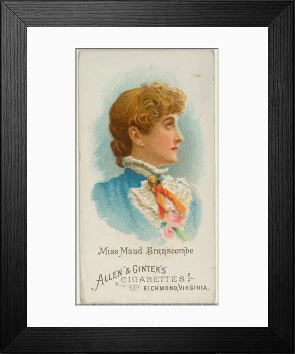 Framed Print : Miss Maud Branscombe, from Worlds Beauties, Series 1 (N26) for Allen & Framed Print : Miss Maud Branscombe, from Worlds Beauties, Series 1 (N26) for Allen &