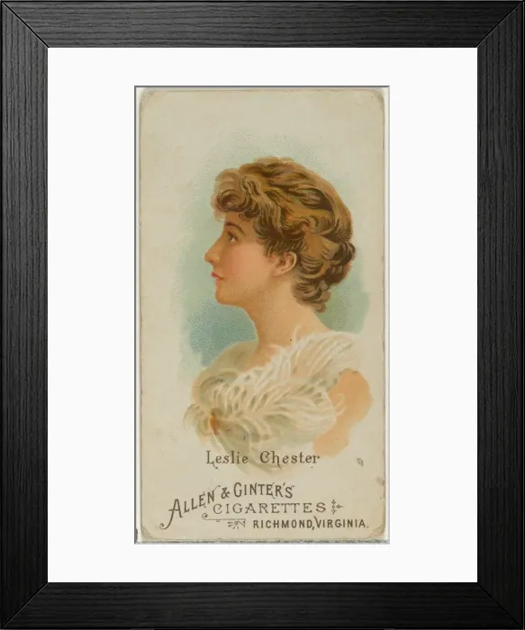 Framed Print : Leslie Chester, from Worlds Beauties, Series 1 (N26) for Allen & Ginter Cigarettes Framed Print : Leslie Chester, from Worlds Beauties, Series 1 (N26) for Allen & Ginter Cigarettes