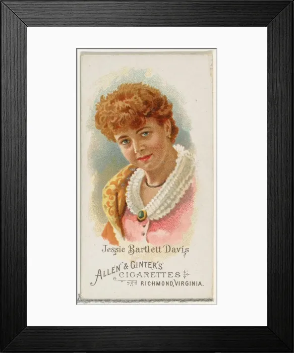 Framed Print : Jessie Bartlett Davis, from Worlds Beauties, Series 1 (N26) for Allen & Framed Print : Jessie Bartlett Davis, from Worlds Beauties, Series 1 (N26) for Allen &