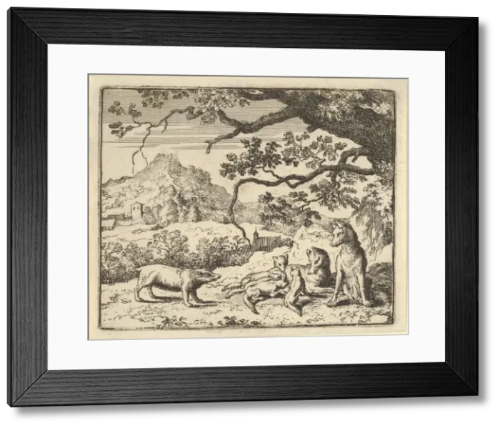 Framed Print : Renard Receives a New Citation from the Badger, 1650-75. Creator: Allart van Everdingen Framed Print : Renard Receives a New Citation from the Badger, 1650-75. Creator: Allart van Everdingen