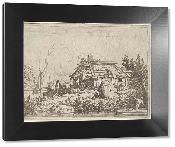 The Ruined Cottage, Surrounded by Water, 17th century. Creator: Allart van Everdingen