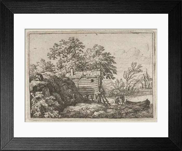 Framed Print : The Fishermans Hut, 17th century. Creator: Allart van Everdingen Framed Print : The Fishermans Hut, 17th century. Creator: Allart van Everdingen