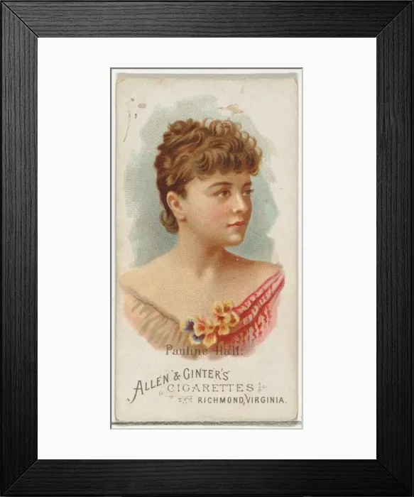 Framed Print : Pauline Hall, from Worlds Beauties, Series 1 (N26) for Allen & Ginter Cigarettes Framed Print : Pauline Hall, from Worlds Beauties, Series 1 (N26) for Allen & Ginter Cigarettes