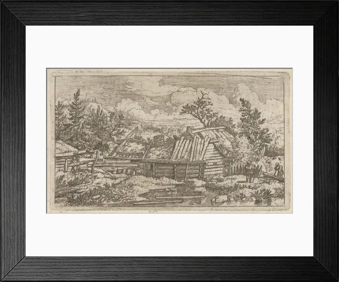 Framed Print : The Two Beams Floating in the Water, 17th century. Creator: Allart van Everdingen Framed Print : The Two Beams Floating in the Water, 17th century. Creator: Allart van Everdingen