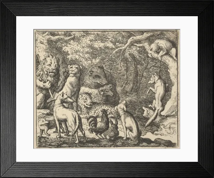 Framed Print : Renard Asks for Confession, 1650-75. Creator: Allart van Everdingen Framed Print : Renard Asks for Confession, 1650-75. Creator: Allart van Everdingen