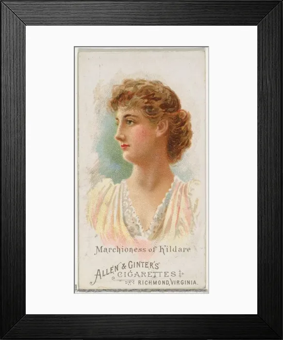 Framed Print : Marchioness of Kildare, from Worlds Beauties, Series 1 (N26) for Allen & Framed Print : Marchioness of Kildare, from Worlds Beauties, Series 1 (N26) for Allen &