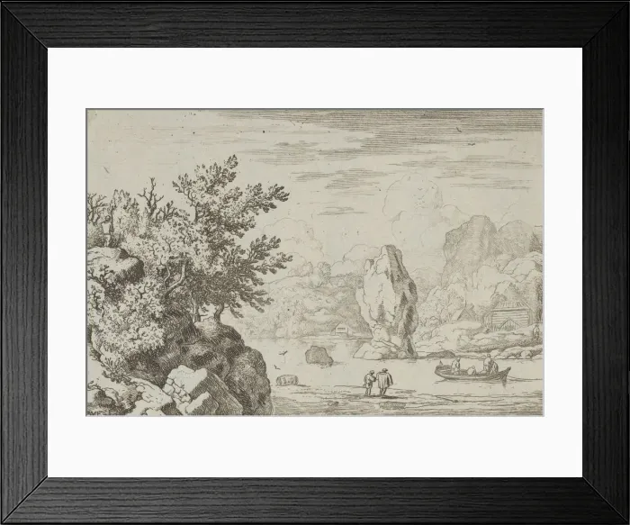 Framed Print : The Rock in the Middle of the River, 17th century. Creator: Allart van Everdingen Framed Print : The Rock in the Middle of the River, 17th century. Creator: Allart van Everdingen