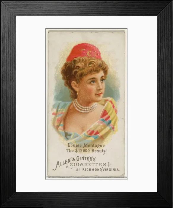 Framed Print : Louise Montague, The $10, 000 Beauty, from Worlds Beauties Framed Print : Louise Montague, The $10, 000 Beauty, from Worlds Beauties