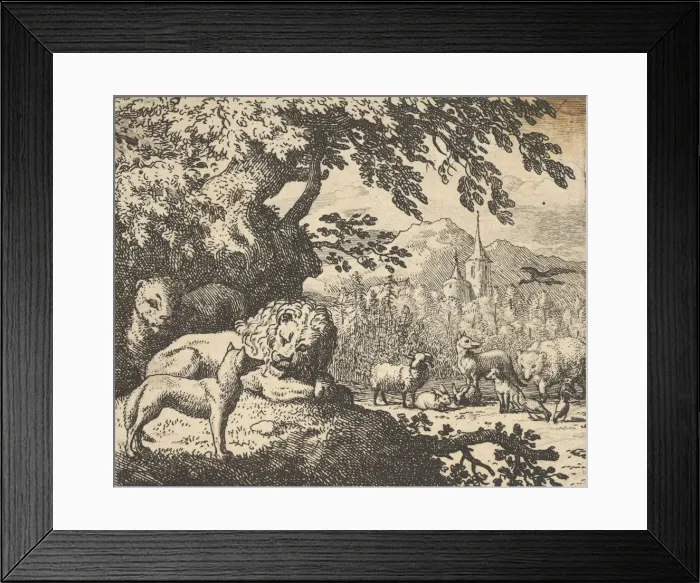 Framed Print : Renard Continues with His Lies, 1650-75. Creator: Allart van Everdingen Framed Print : Renard Continues with His Lies, 1650-75. Creator: Allart van Everdingen