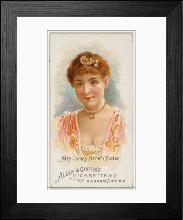 Framed Print : Mrs. James Brown Potter, from Worlds Beauties, Series 1 (N26) for Allen & Framed Print : Mrs. James Brown Potter, from Worlds Beauties, Series 1 (N26) for Allen &