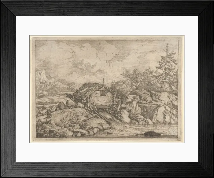 Framed Print : The Watermill, 17th century. Creator: Allart van Everdingen Framed Print : The Watermill, 17th century. Creator: Allart van Everdingen