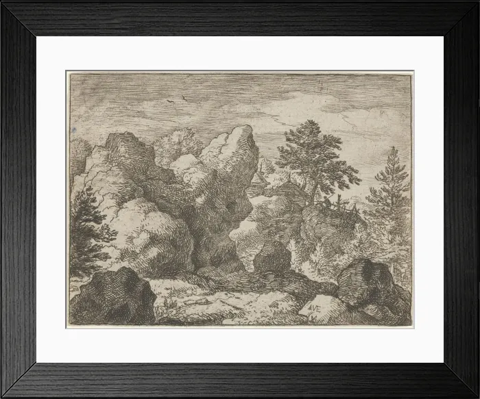 Framed Print : The Pointed Rock, 17th century. Creator: Allart van Everdingen Framed Print : The Pointed Rock, 17th century. Creator: Allart van Everdingen