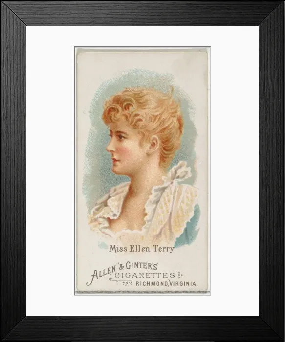 Framed Print : Miss Ellen Terry, from Worlds Beauties, Series 1 (N26) for Allen & Ginter Cigarettes Framed Print : Miss Ellen Terry, from Worlds Beauties, Series 1 (N26) for Allen & Ginter Cigarettes