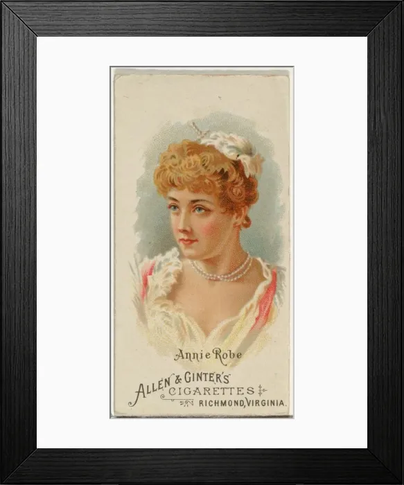 Framed Print : Annie Robe, from Worlds Beauties, Series 1 (N26) for Allen & Ginter Cigarettes, 1888