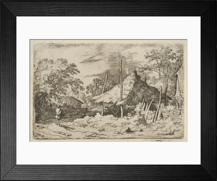 Framed Print : The Wheel underneath the Haybarn, 17th century. Creator: Allart van Everdingen Framed Print : The Wheel underneath the Haybarn, 17th century. Creator: Allart van Everdingen