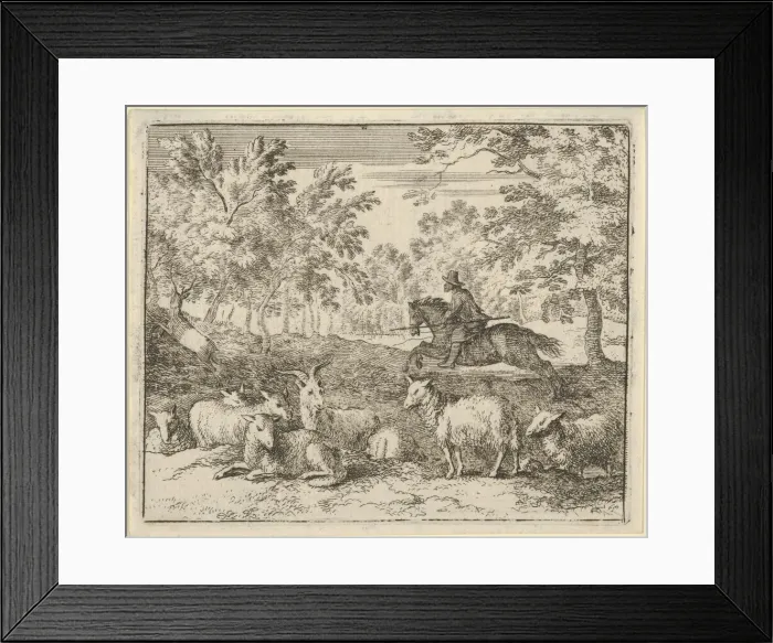 Framed Print : The Shepherd on Horseback Chases the Stag, 1650-75. Creator: Allart van Everdingen Framed Print : The Shepherd on Horseback Chases the Stag, 1650-75. Creator: Allart van Everdingen