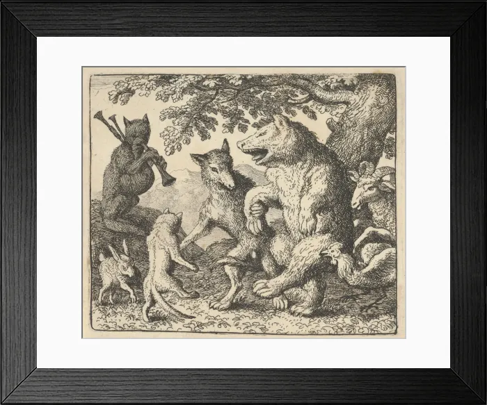 Framed Print : A Party in Honor of the Bear and the Wolf, 1650-75. Creator: Allart van Everdingen Framed Print : A Party in Honor of the Bear and the Wolf, 1650-75. Creator: Allart van Everdingen