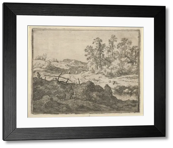 Framed Print : The Shepherd and the Lamb, 17th century. Creator: Allart van Everdingen Framed Print : The Shepherd and the Lamb, 17th century. Creator: Allart van Everdingen