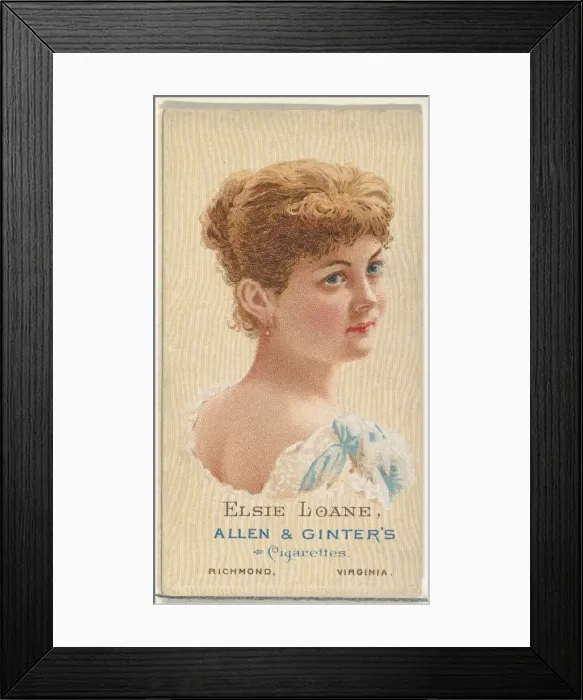 Framed Print : Elsie Loane, from Worlds Beauties, Series 2 (N27) for Allen & Ginter Cigarettes Framed Print : Elsie Loane, from Worlds Beauties, Series 2 (N27) for Allen & Ginter Cigarettes