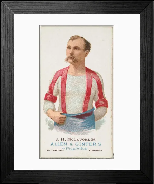 Framed Print : J. H. McLaughlin, Wrestler, from Worlds Champions, Series 1 (N28) for Allen & Framed Print : J. H. McLaughlin, Wrestler, from Worlds Champions, Series 1 (N28) for Allen &