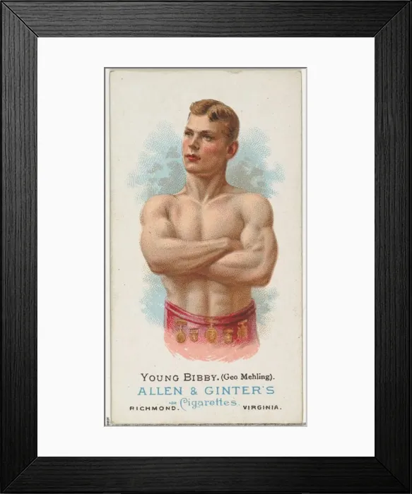Framed Print : Young Bibby (George Mehling), Wrestler, from Worlds Champions Framed Print : Young Bibby (George Mehling), Wrestler, from Worlds Champions
