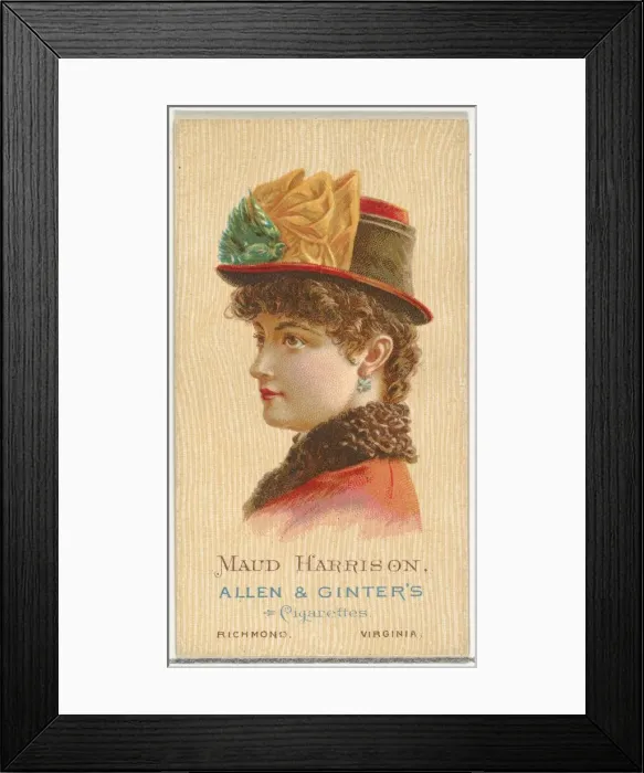 Framed Print : Maud Harrison, from Worlds Beauties, Series 2 (N27) for Allen & Ginter Cigarettes Framed Print : Maud Harrison, from Worlds Beauties, Series 2 (N27) for Allen & Ginter Cigarettes