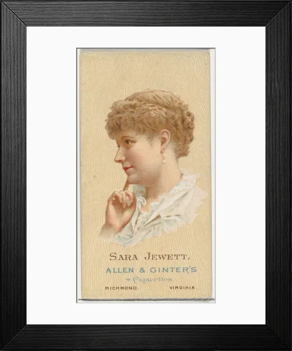Framed Print : Sara Jewett, from Worlds Beauties, Series 2 (N27) for Allen & Ginter Cigarettes Framed Print : Sara Jewett, from Worlds Beauties, Series 2 (N27) for Allen & Ginter Cigarettes
