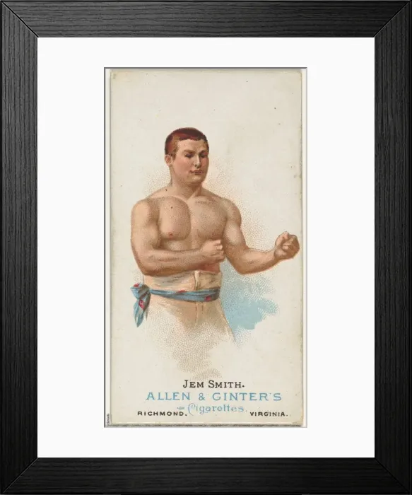 Framed Print : Jem Smith, Pugilist, from Worlds Champions, Series 1 (N28) for Allen & Framed Print : Jem Smith, Pugilist, from Worlds Champions, Series 1 (N28) for Allen &