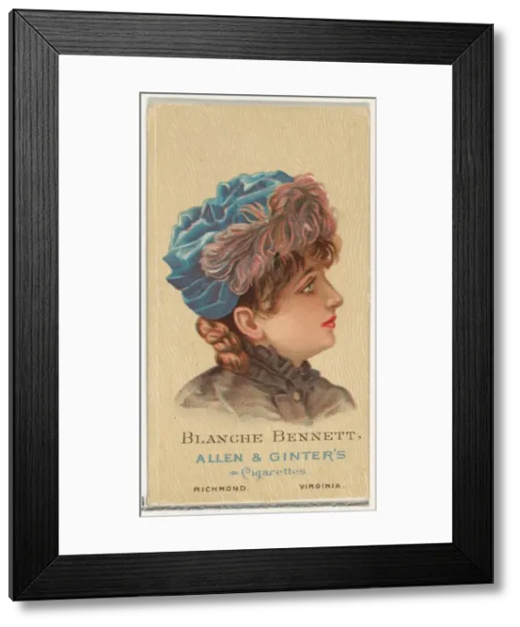 Framed Print : Blanche Bennett, from Worlds Beauties, Series 2 (N27) for Allen & Ginter Cigarettes Framed Print : Blanche Bennett, from Worlds Beauties, Series 2 (N27) for Allen & Ginter Cigarettes