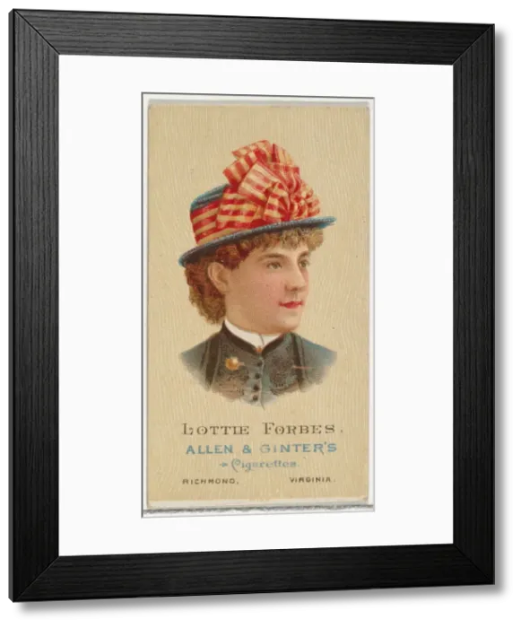 Framed Print : Lottie Forbes, from Worlds Beauties, Series 2 (N27) for Allen & Ginter Cigarettes Framed Print : Lottie Forbes, from Worlds Beauties, Series 2 (N27) for Allen & Ginter Cigarettes