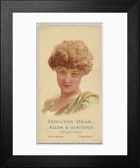 Framed Print : Dorothy Dean, from Worlds Beauties, Series 2 (N27) for Allen & Ginter Cigarettes Framed Print : Dorothy Dean, from Worlds Beauties, Series 2 (N27) for Allen & Ginter Cigarettes