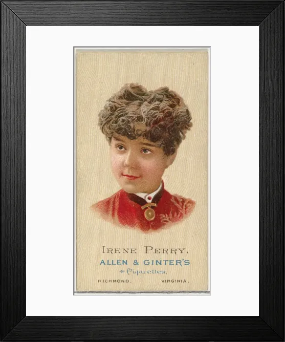 Framed Print : Irene Perry, from Worlds Beauties, Series 2 (N27) for Allen & Ginter Cigarettes