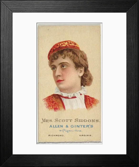 Framed Print : Mrs. Scott Siddons, from Worlds Beauties, Series 2 (N27) for Allen & Framed Print : Mrs. Scott Siddons, from Worlds Beauties, Series 2 (N27) for Allen &