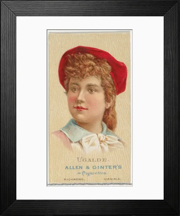 Framed Print : Ugalde, from Worlds Beauties, Series 2 (N27) for Allen & Ginter Cigarettes, 1888 Framed Print : Ugalde, from Worlds Beauties, Series 2 (N27) for Allen & Ginter Cigarettes, 1888
