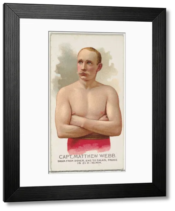 Framed Print : Captain Matthew Webb, Swam from Dover, England to Calais, France, from Worlds Champions Framed Print : Captain Matthew Webb, Swam from Dover, England to Calais, France, from Worlds Champions