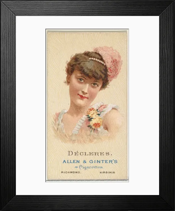 Framed Print : Decleres, from Worlds Beauties, Series 2 (N27) for Allen & Ginter Cigarettes Framed Print : Decleres, from Worlds Beauties, Series 2 (N27) for Allen & Ginter Cigarettes