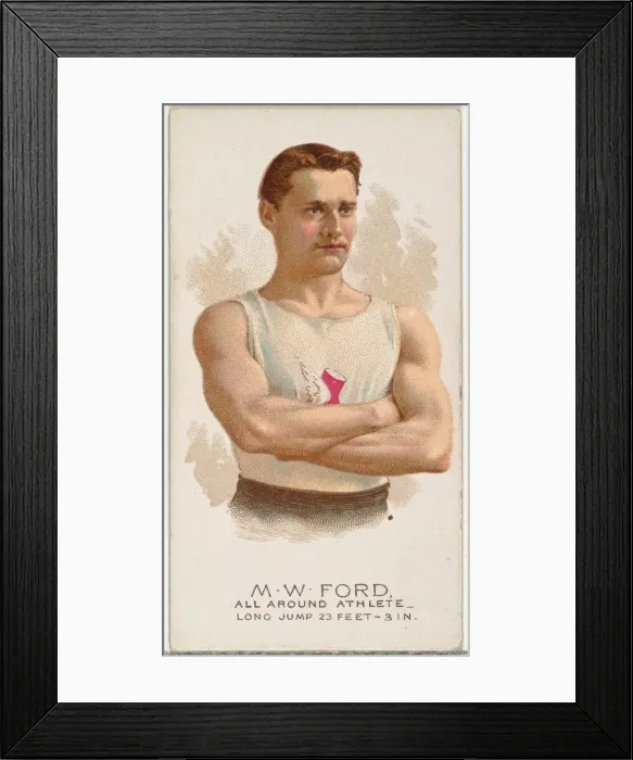 Framed Print : M. W. Ford, All Around Athlete, from Worlds Champions, Series 2 (N29) for Allen & Framed Print : M. W. Ford, All Around Athlete, from Worlds Champions, Series 2 (N29) for Allen &