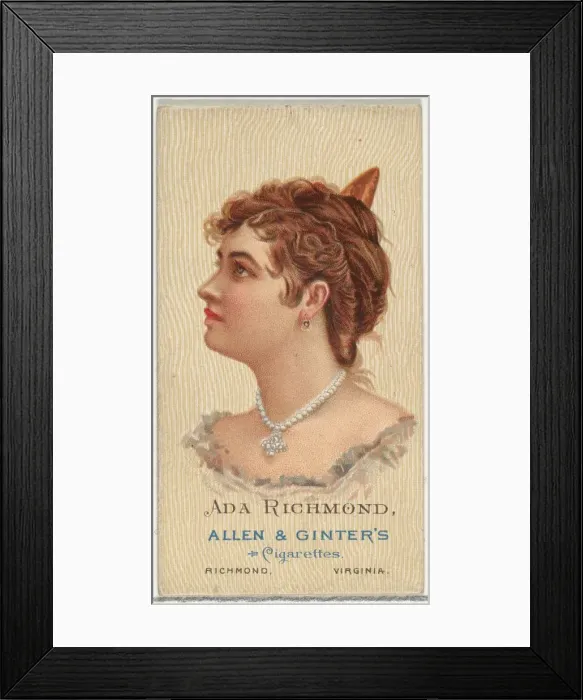 Framed Print : Ada Richmond, from Worlds Beauties, Series 2 (N27) for Allen & Ginter Cigarettes Framed Print : Ada Richmond, from Worlds Beauties, Series 2 (N27) for Allen & Ginter Cigarettes