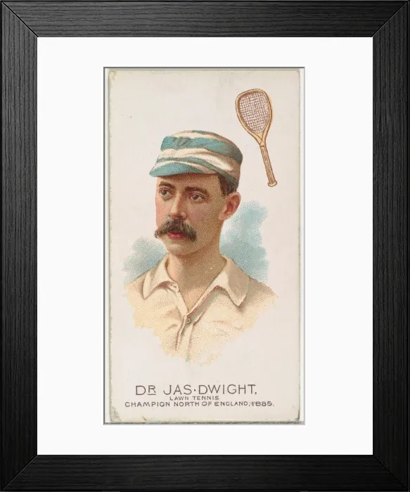 Framed Print : Dr. James Dwight, Lawn Tennis Champion North of England 1885, from Worlds Champions Framed Print : Dr. James Dwight, Lawn Tennis Champion North of England 1885, from Worlds Champions