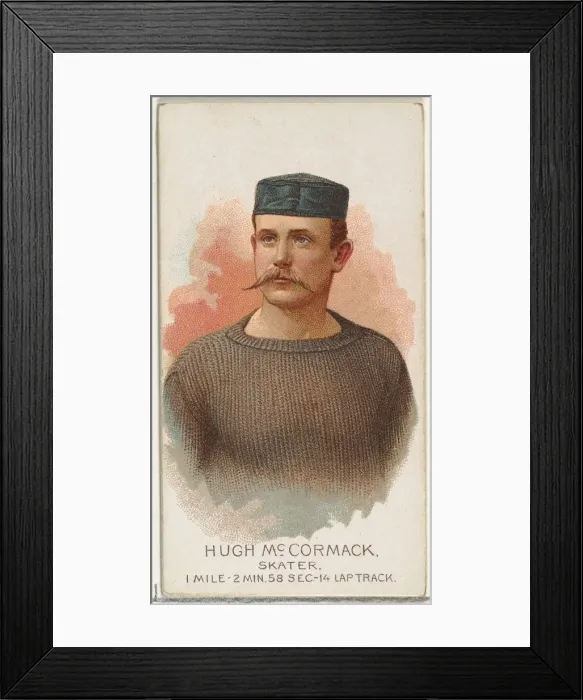 Framed Print : Hugh McCormack, Skater, from Worlds Champions, Series 2 (N29) for Allen & Framed Print : Hugh McCormack, Skater, from Worlds Champions, Series 2 (N29) for Allen &