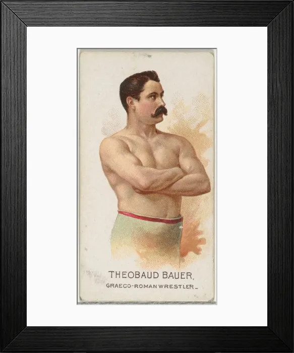Framed Print : Theobaud Bauer, Greco-Roman Wrestler, from Worlds Champions Framed Print : Theobaud Bauer, Greco-Roman Wrestler, from Worlds Champions