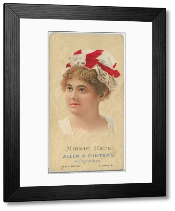 Framed Print : Minnie Hauk, from Worlds Beauties, Series 2 (N27) for Allen & Ginter Cigarettes Framed Print : Minnie Hauk, from Worlds Beauties, Series 2 (N27) for Allen & Ginter Cigarettes